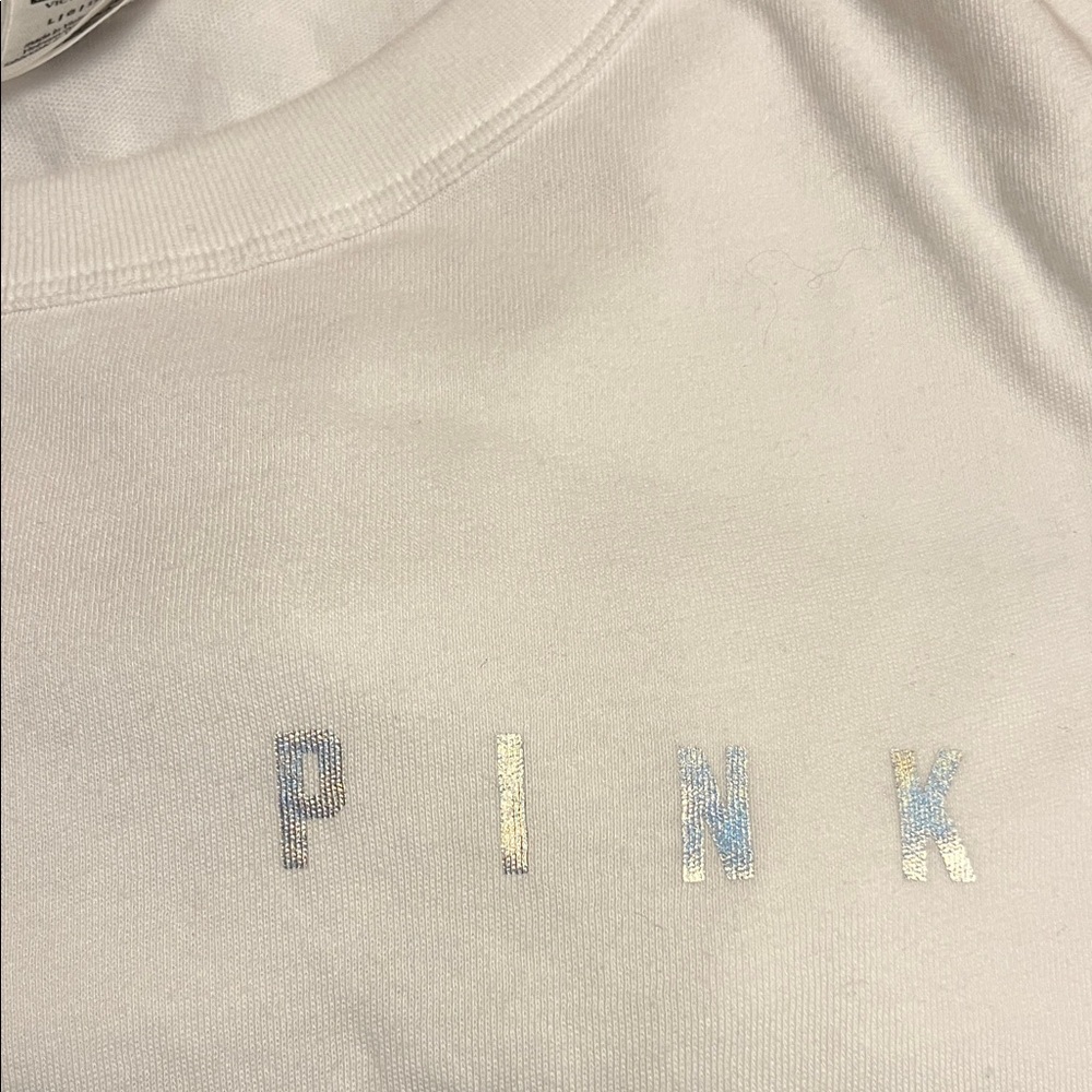Victoria’s Secret  PINK Vintage Bling Tee Size Lg Irredescent Letters NWOT - Picture 14 of 14